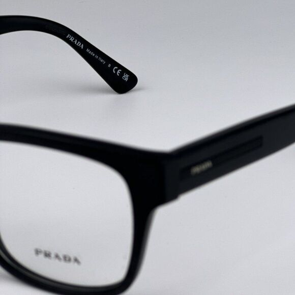 NEW Prada PRA09V 12P1O1 Matte Black Square Unisex Eyeglasses VPR A09 - Picture 8 of 10